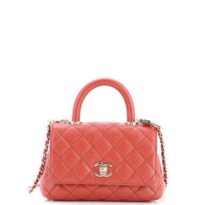 Chanel Extra Mini Coco Top Handle Bag Quilted Caviar